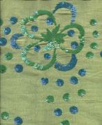 Sequins embroidered cotton fabric 710164 pistachio