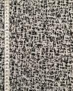 Tissu au mètre réf. 930264 Maille viscose et polyester motif abstraits noir/blanc