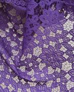 Tissu au mètre réf.  750305  macramé dentelle polyester col. violette