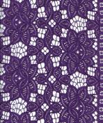 Tissu au mètre réf.  750305  macramé dentelle polyester col. violette