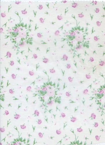 Coton voile fabric printed with lilac flowers ref. 310081