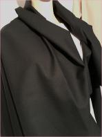 Coupon 150293 tissu toile polyester/laine noir. 1 m