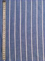 Tissu 210244 tissu de coton seersucker rayure bleu/blanc. 2 mètres