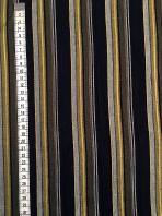 Tissu au mètre réf.  230238 Viscose et polyester noir et vert, avec fil métallisé or