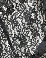 Tissu au mètre réf.  750307  macramé dentelle polyester col. noir